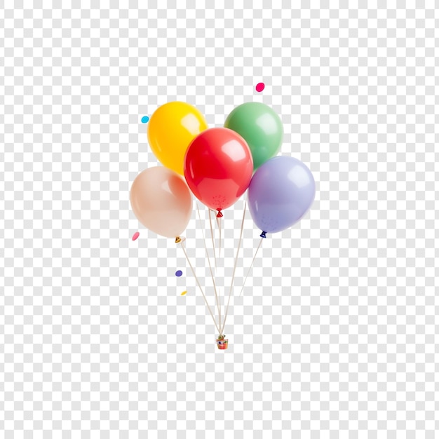 Palloncini colorati che galleggiano nell'aria Celebrazione gioiosa