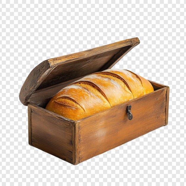 Pan de oro en un cofre de madera rústico