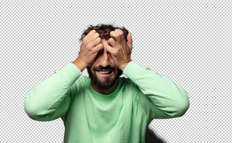 Gratis PSD paniek over een vergeten deadline, stressgevoel dat je een puinhoop of fout moet verbergen