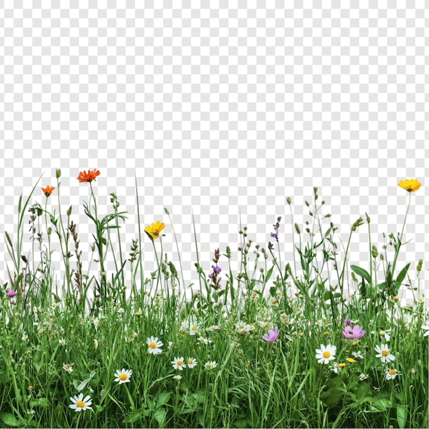 Panoramica vivace del prato di fiori selvatici