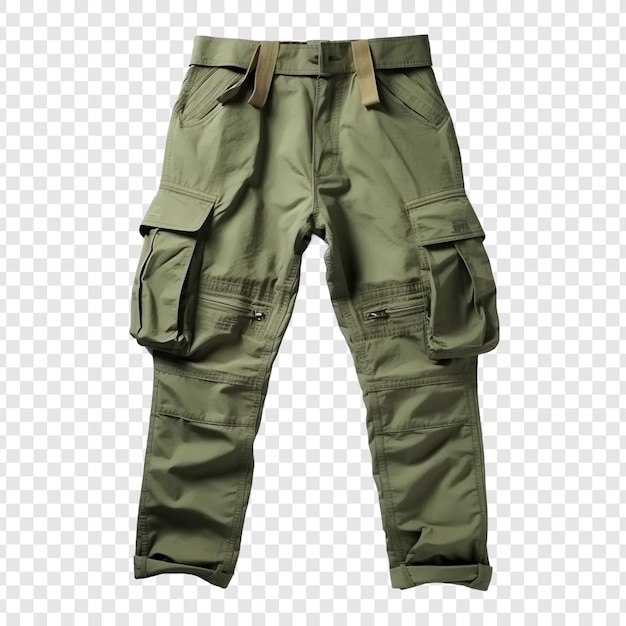Pantalones de carga para hombres con un fondo transparente aislado