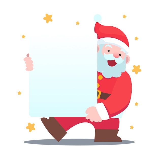 Papá Noel con ilustración de banner