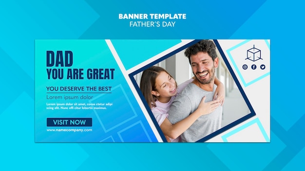 Papà sei un grande modello di banner per la festa del papà
