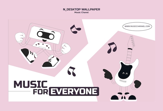 Papel de pared para el escritorio del canal de música