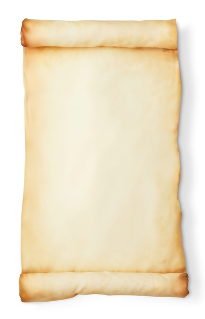 Papel de pergamino aislado