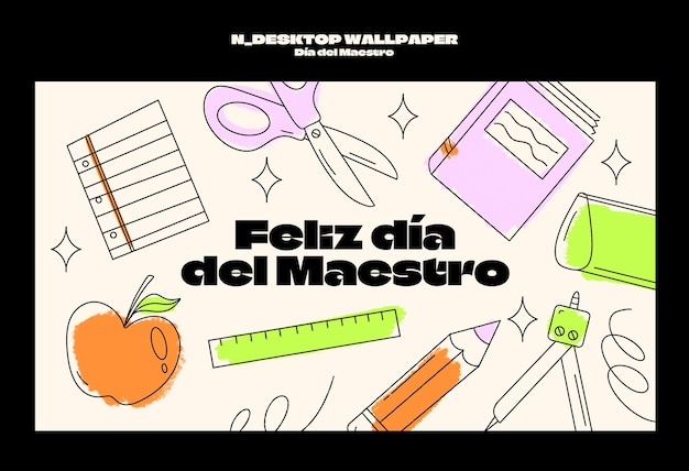 Papel tapiz de escritorio para la celebración del día del maestro