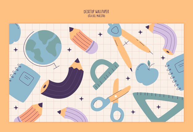 Papel tapiz de escritorio para la celebración del día del maestro