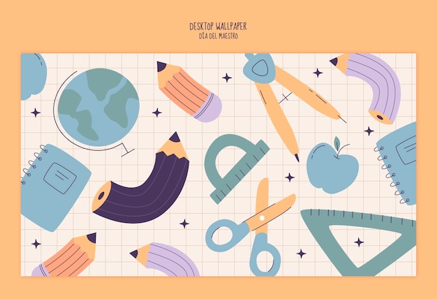 Papel tapiz de escritorio para la celebración del día del maestro