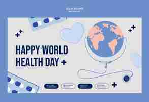 PSD gratuito papel tapiz de escritorio para la celebración del día mundial de la salud