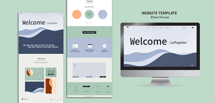PSD Gratis paper texture erb design template