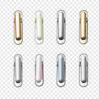 Gratis PSD paperclip geïsoleerd op transparante achtergrond