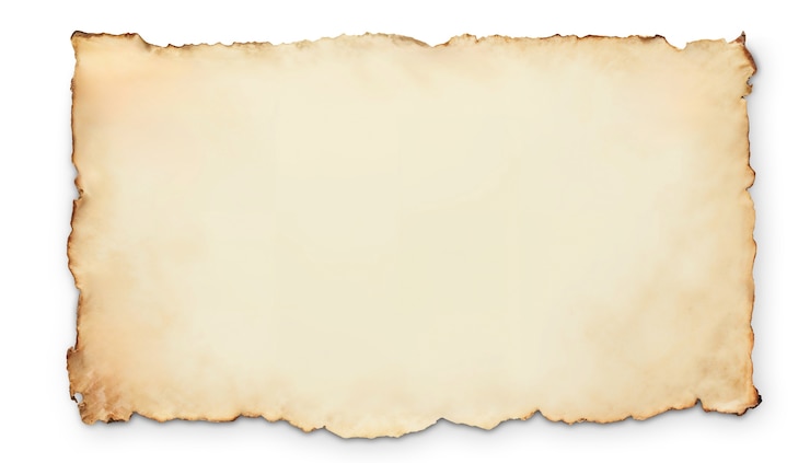Gratis PSD parchementpapier geïsoleerd