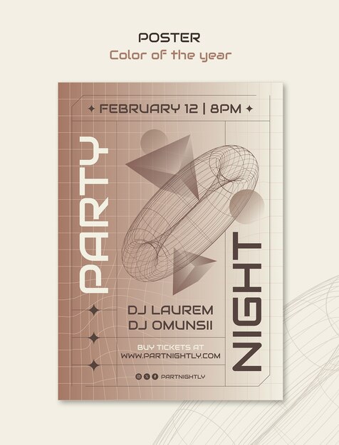 Party nacht poster sjabloon