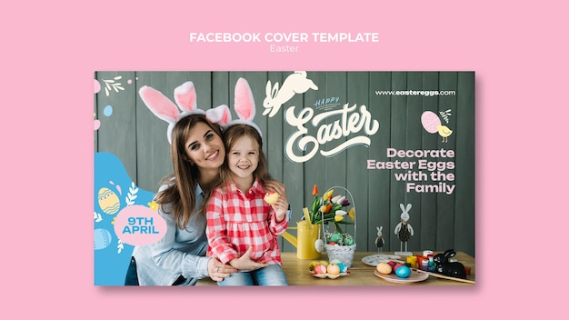 Gratis PSD pasen facebook cover ontwerpsjabloon