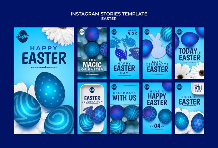 Gratis PSD pasen instagram verhalen ontwerpsjabloon