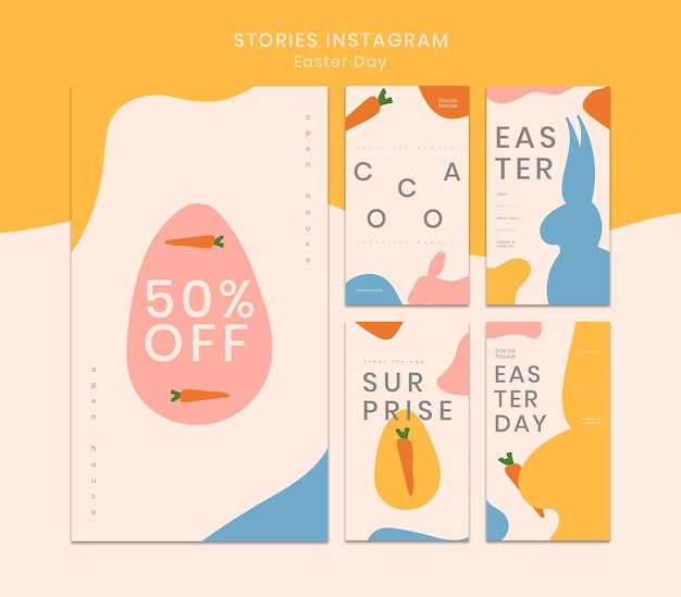 Gratis PSD pasen instagram verhalen sjabloon