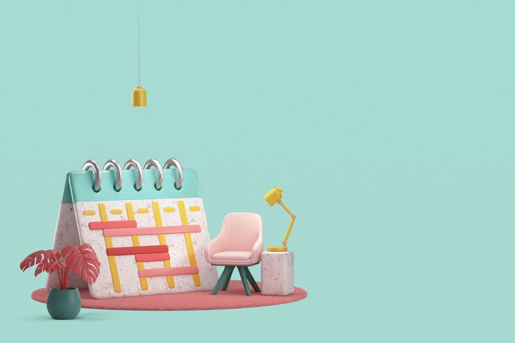 Gratis PSD pastel kantoor bureau opstelling