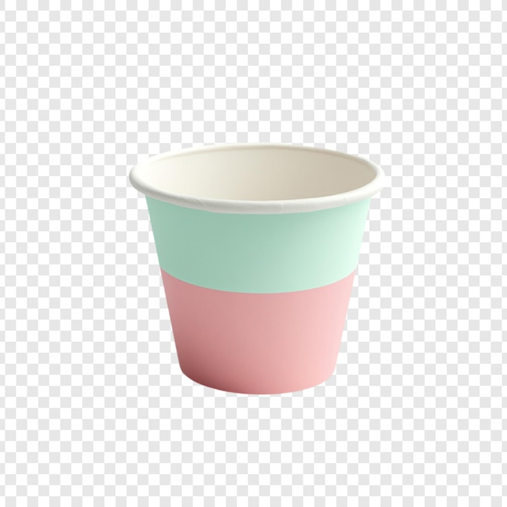 PSD Gratis pastel pink and mint disposable paper cup