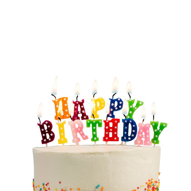 Pasteles para la celebración de cumpleaños aislados