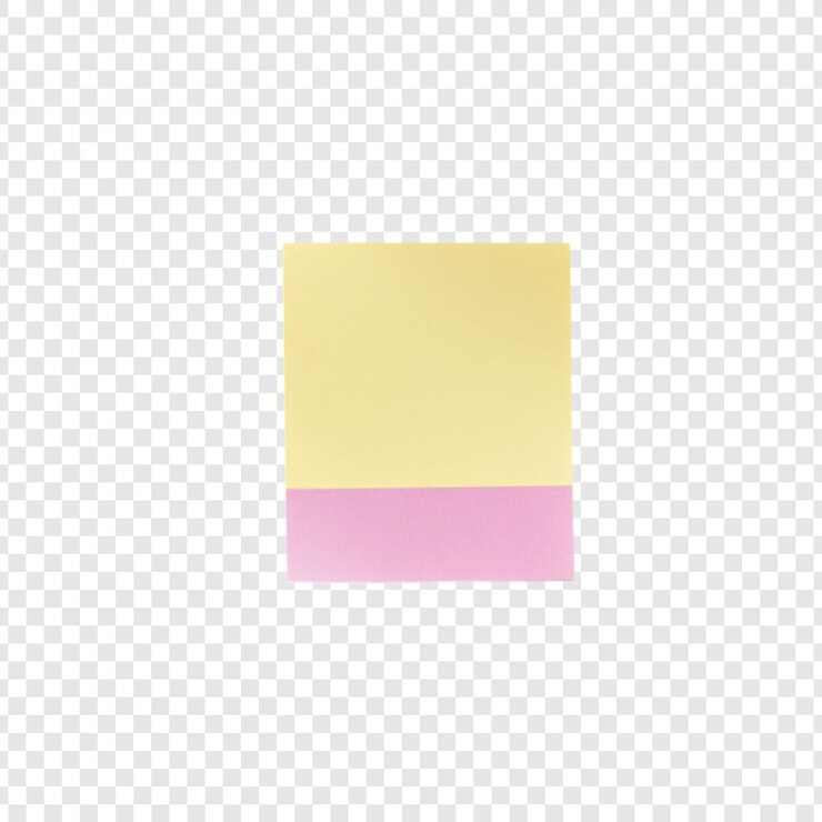 Gratis PSD pastelgeel en roze sticky note mockup