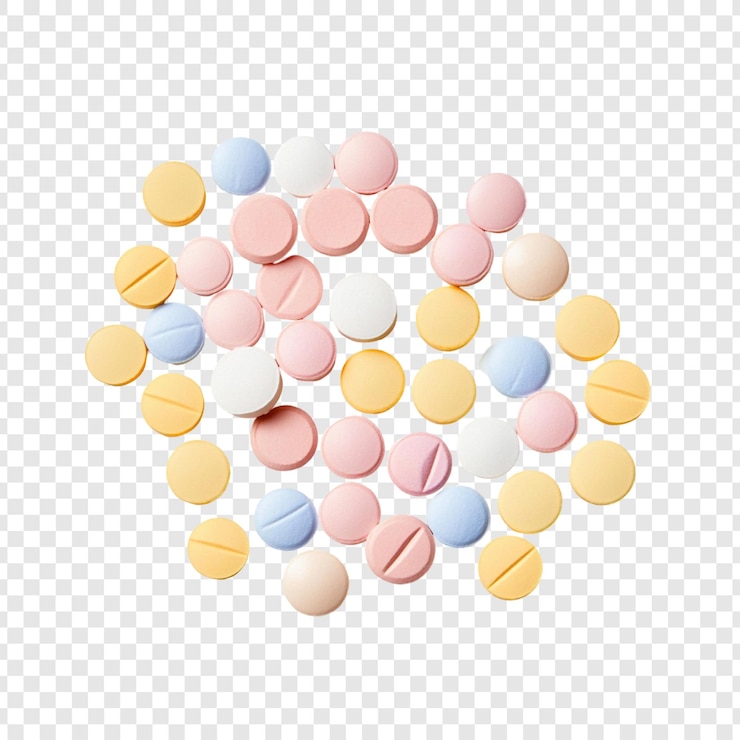 Gratis PSD pastelkleurige pillen medicijnen apotheek gezondheidszorg farmaceutische tabletten