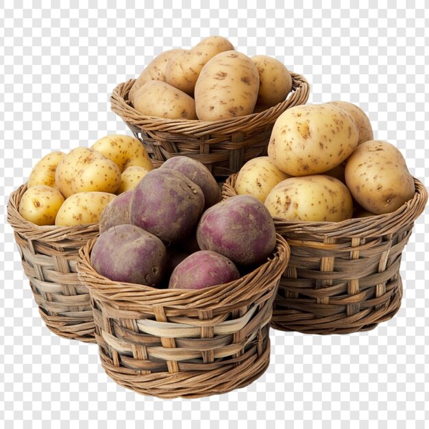 Patatas aromáticas en cestas rústicas