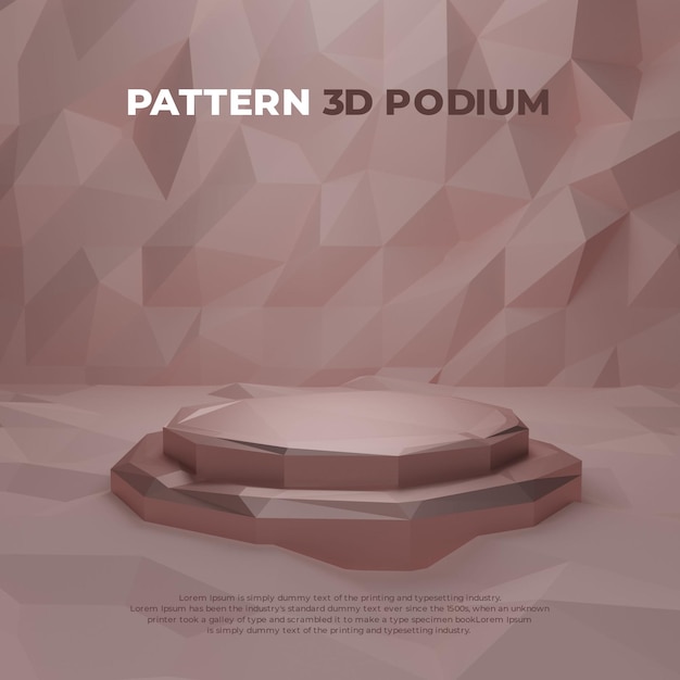 PSD gratuito patrón de exhibición de promoción de producto de podio realista 3d
