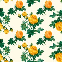 PSD gratuito patrón floral amarillo