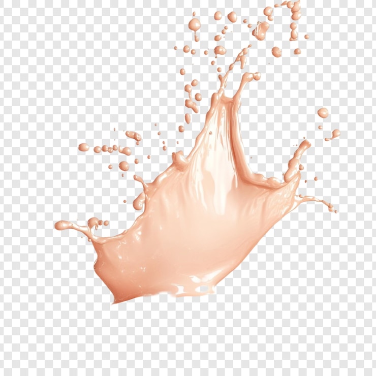 PSD gratuito peach liquid splash dynamic fluid art (arte dei fluidi dinamici)