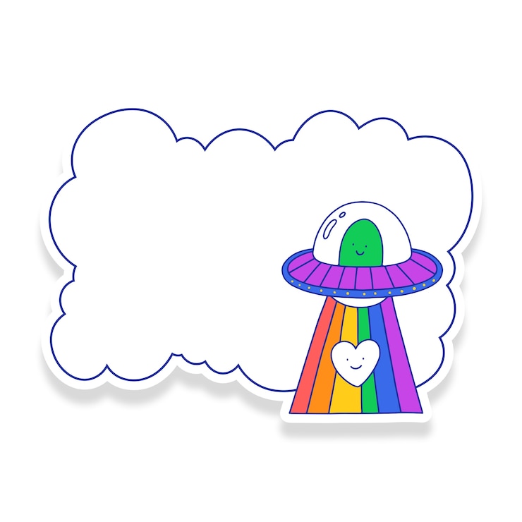 PSD gratuito pegatinas del mes del orgullo