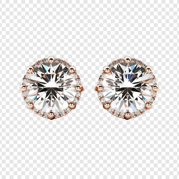 PSD gratuito pendientes de diamantes de lujo png aislados sobre fondo transparente