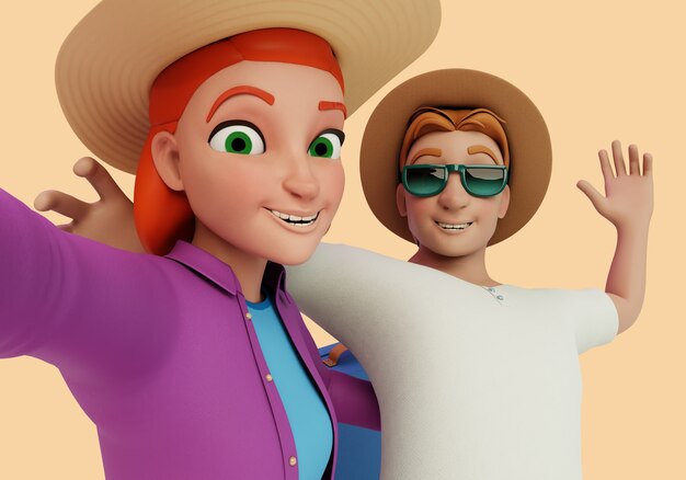 Personaggi di smiley in posa