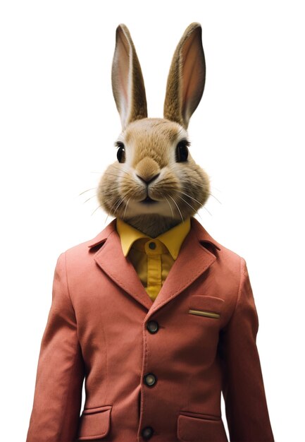Personaje de conejo aislado