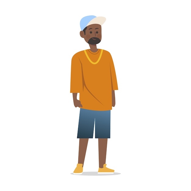 Personaje de hombre plano