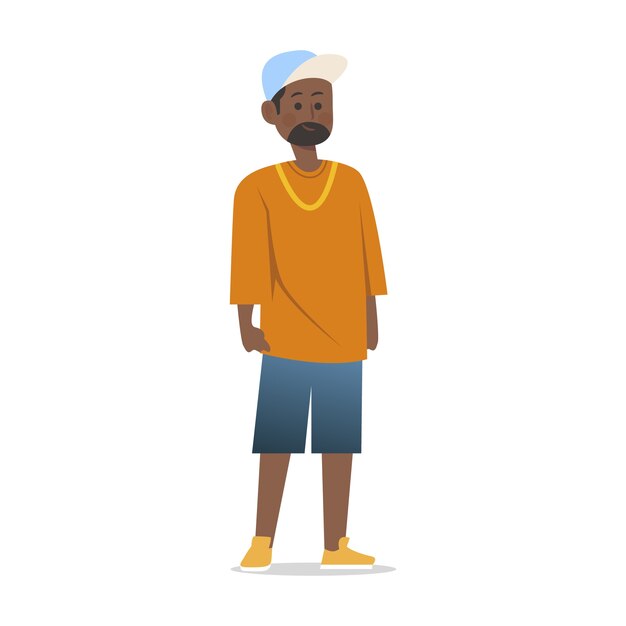 Personaje de hombre plano