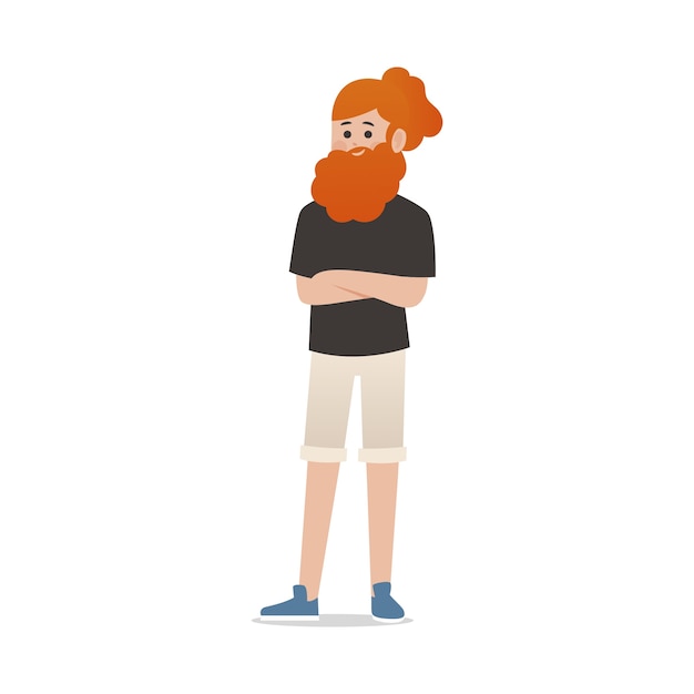 Personaje de hombre plano