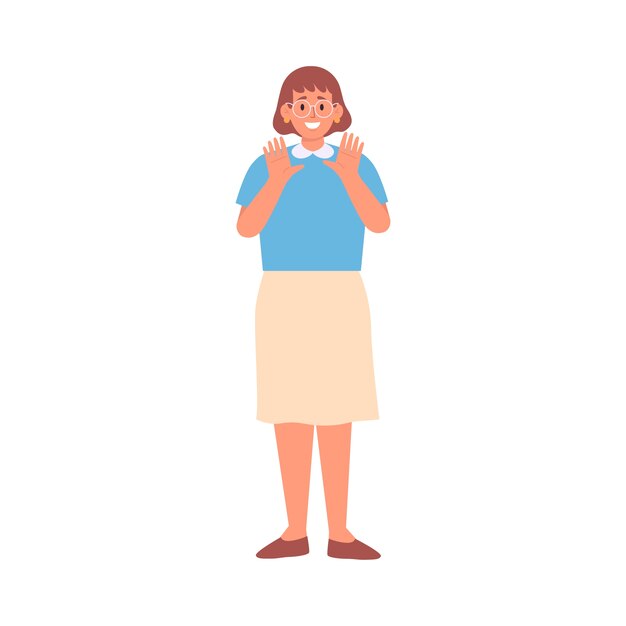 Personas de dibujos animados agitando la ilustración