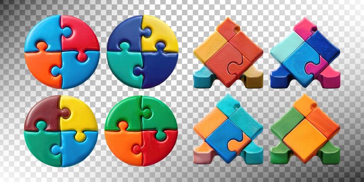 PSD gratuito pezzi colorati per progetti creativi