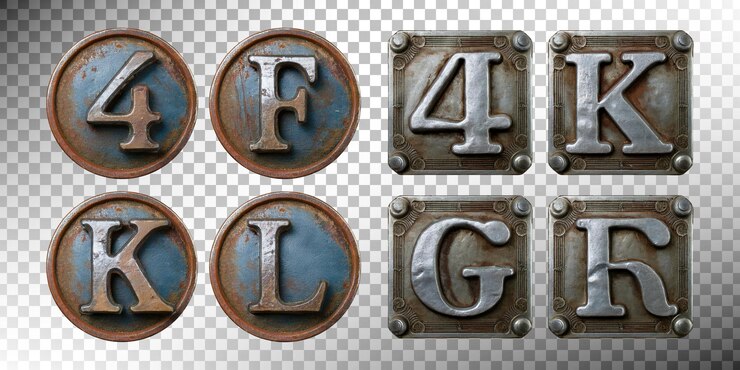PSD gratuito piastrelle metalliche d'epoca per progetti creativi