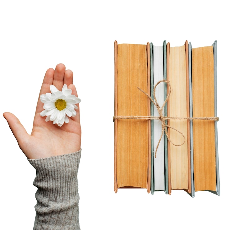 PSD gratuito pila de libros aislado
