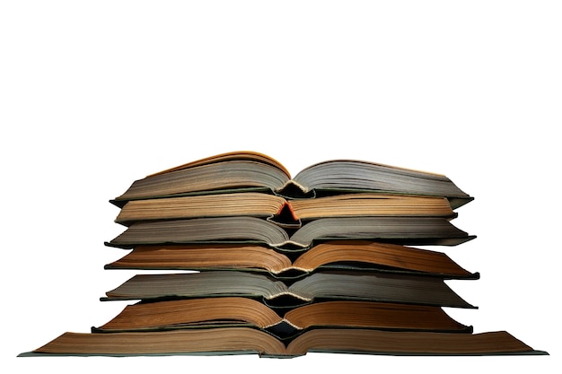 Una pila de libros aislados