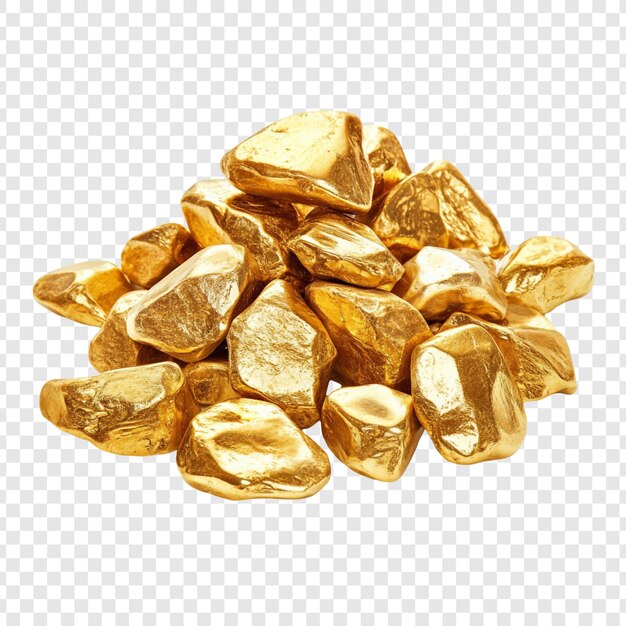 Una pila de piedras de oro, metales preciosos, riqueza, lujo, abundancia, brillo amarillo brillante.