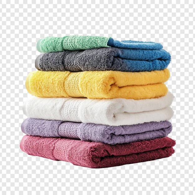 Una pila de toallas de baño suaves y coloridas