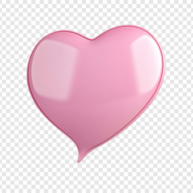 PSD gratuito pink heart shape 3d render un simbolo di amore e affetto