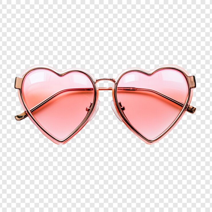 PSD Gratis pink heartshaped sunglasses a stylish accessory for summer