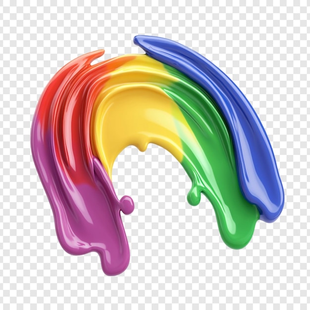 La pintura del arco iris vibrante gira la expresión artística la fluidez colorida el salto alegre