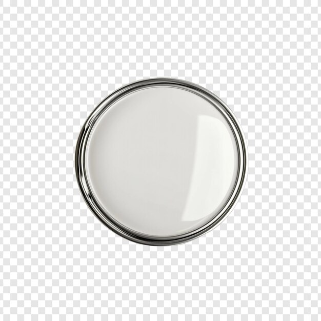 Pintura blanca en el recipiente metálico Vista superior