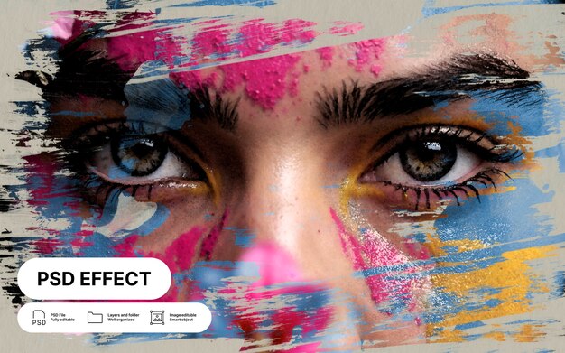 Pintura de ojos abstractos