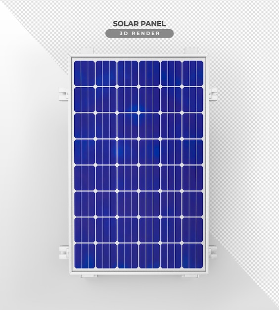 Placas de energía solar sobre base de aluminio renderizado 3d realista