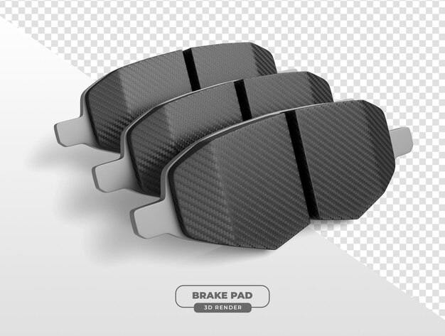 Placas de freno realistas renderizadas en 3D para aplicaciones automotrizes con fondo transparente